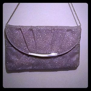 Bebe Sparkle Clutch with Cross Body Chain Purse